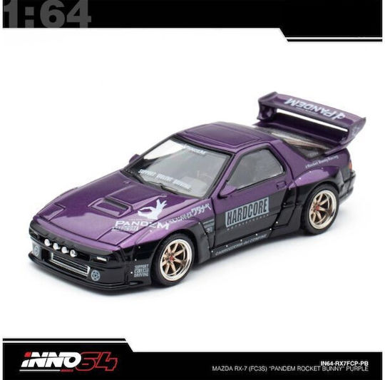 Μοντέλο Αυτοκινήτου Mazda Rx-7 Fc3s Pandem Rocket Bunny Μωβ 1:64 Inno64