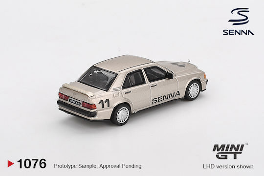 Model Mașină Mercedes-Benz 190e 2.3-16 #11 Ayrton Senna Figură Race Champions 198 Scara 1:64 Mini GT MGT01076-L