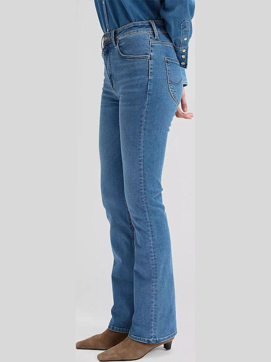 Ψηλόμεσο Γυναικείο Jean Παντελόνι Καμπάνα σε Skinny Εφαρμογή