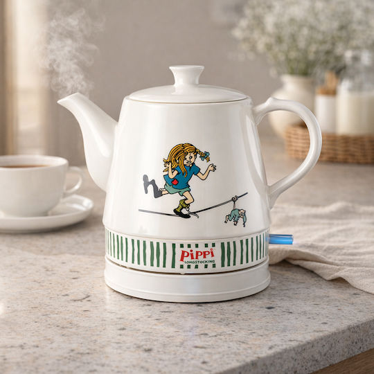 Pippi Ceramic Electric Kettle 0.8l 1750w Fast Heating White