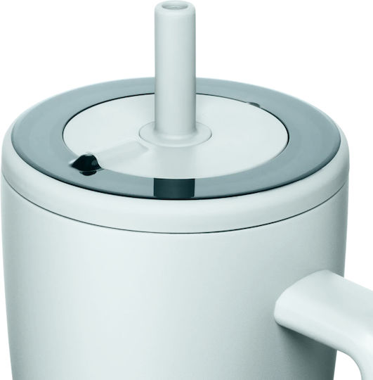 Cool'NMore Handled Tumbler Thermos Stainless Steel BPA Free 1.2lt Light Blue with Straw and Handle