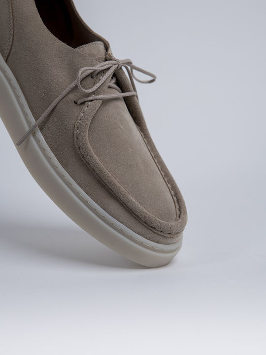 Suede Men's Casual Shoes Beige