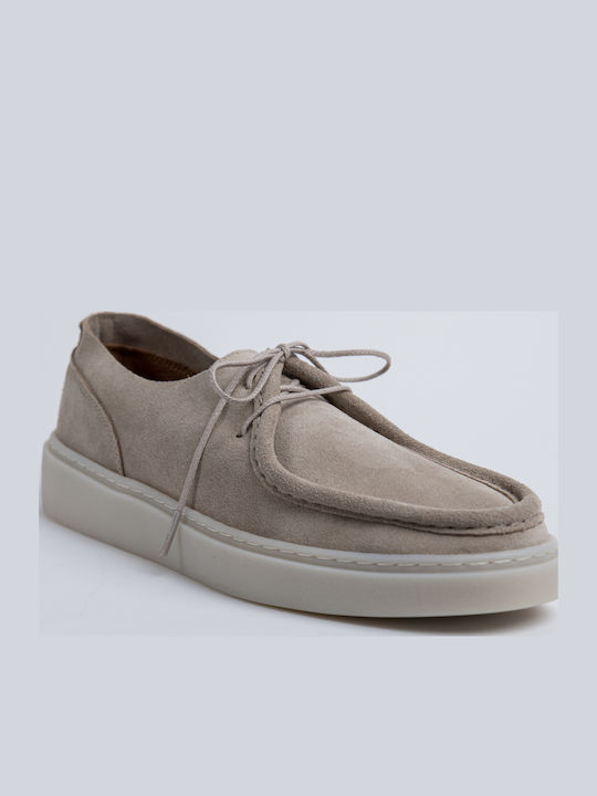 Suede Men's Casual Shoes Beige