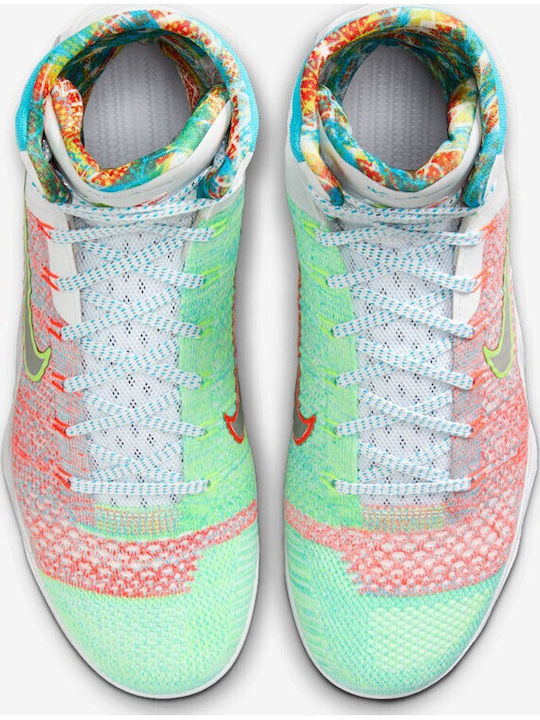 Kobe 9 Elite Protro What The Kobe Inalti Pantofi De Baschet Albi / Argintiu Reflectorizant / Albastru Clor / Negri