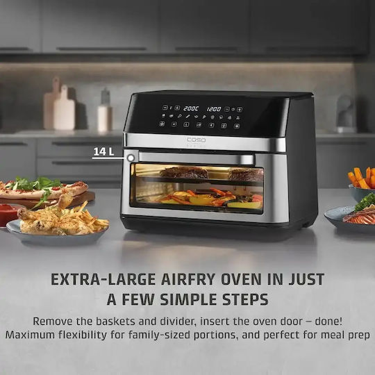 Caso Air Fryer cu Wi-Fi și Dublu Coș Detașabil 14l Negru