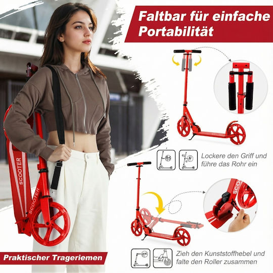 Costway Kids Scooter Foldable 2-Wheel Red