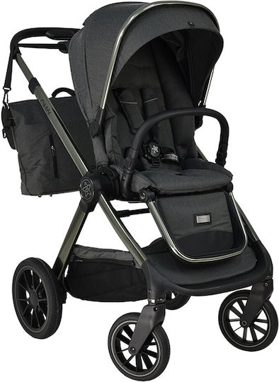 Bebe Stars Onyx Reversible 2 in 1 Baby Stroller Suitable for Newborn Lava Grey