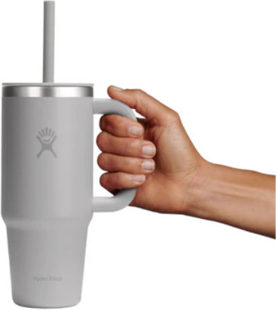 Hydro Flask Handled Tumbler Thermos 710ml Thermos All Around Travel Tumbler Birch with Straw and Handle