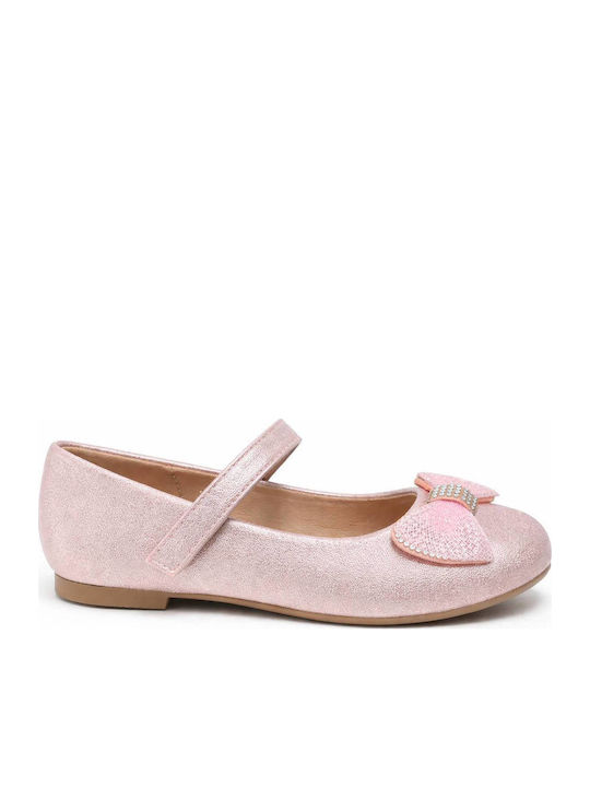 Kids Pumps & Ballerinas Anatomic With Hoop & Loop Closure Leather Pink