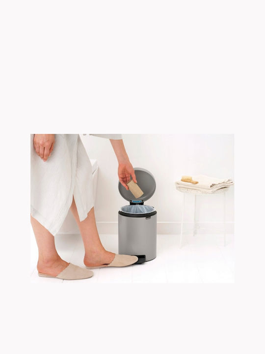 Brabantia Newicon Coș De Gunoi Din Plastic Pentru Baie 5lt Gri