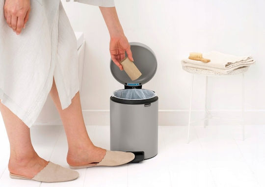 Brabantia Newicon Πλαστικό Καλαθάκι Μπάνιου 5lt Γκρι