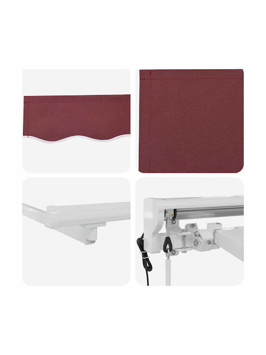 vidaXL Terrace Tent Burgundy 4x2m