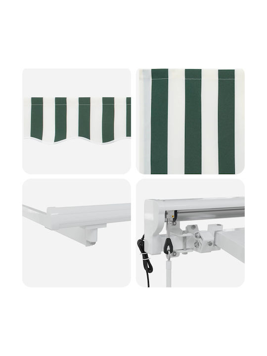 vidaXL Cort Terasă Verde 3x2.5m