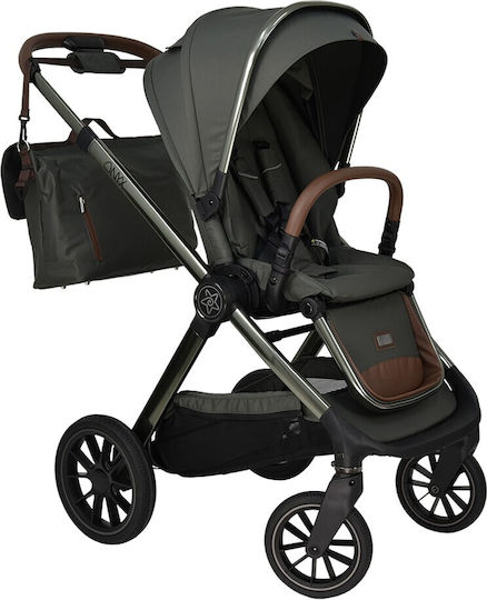 Bebe Stars Onyx Ρυθμιζόμενο Καρότσι 2 σε 1 Kατάλληλο για Nεογέννητο Dusty Olive
