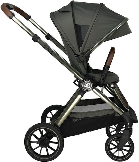 Bebe Stars Onyx Ρυθμιζόμενο Καρότσι 2 σε 1 Kατάλληλο για Nεογέννητο Dusty Olive