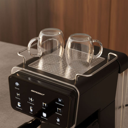 Berdsen Automatische Eingebaute Espressomaschine 1350W Druck 20bar Für Cappuccino Schwarze BD-773