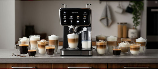 Berdsen Automatische Eingebaute Espressomaschine 1350W Druck 20bar Für Cappuccino Schwarze BD-773