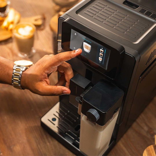 Cecotec Latte Touch Automatische Espressomaschine 1500W Druck 19bar für Cappuccino mit Mahlwerk Grau