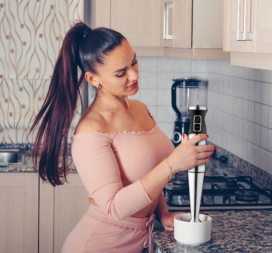 Blender de Mână cu Tijă din Inox 1200W Negru