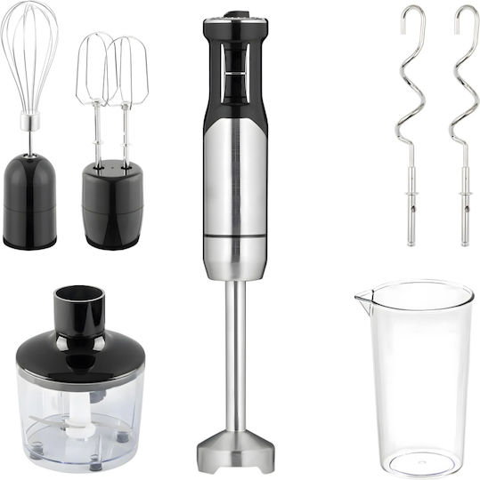Blender de Mână cu Tijă din Inox 1200W Negru
