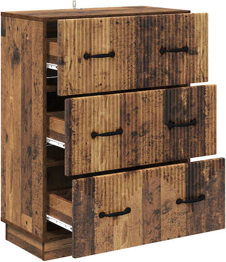 Wooden Brown Bedroom Chest of Drawers 66x34.5x87 cm