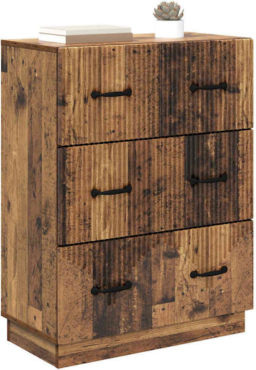 Wooden Brown Bedroom Chest of Drawers 66x34.5x87 cm