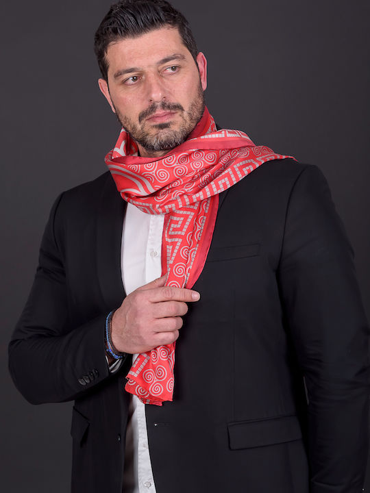 Men's Silky Red Handkerchief