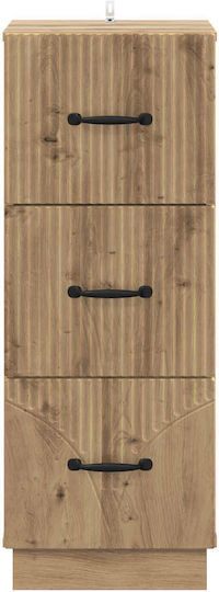 Comodă de Depozitare din Lemn cu 3 Sertare L33xL34.5xÎ87cm