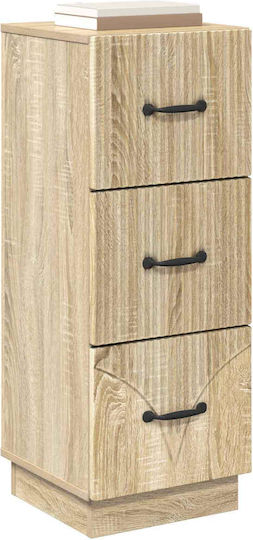 Sertar de Depozitare din Lemn cu 3 Sertare M33xL34.5xÎ87cm