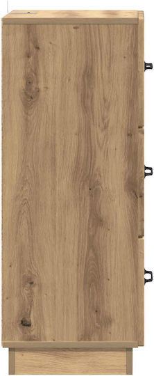 Comodă de Depozitare din Lemn cu 3 Sertare L33xL34.5xÎ87cm