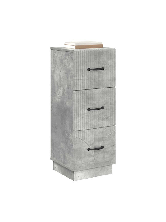 Wooden Storage Drawers with 3 Drawers L33xW34.5xH87cm