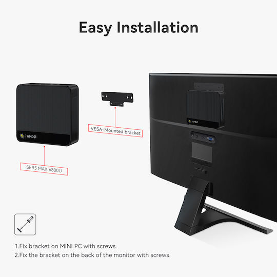 Beelink SER5 Max Mini PC (Ryzen 7 7735HS/24GB DDR5/500GB SSD/W11 Pro)