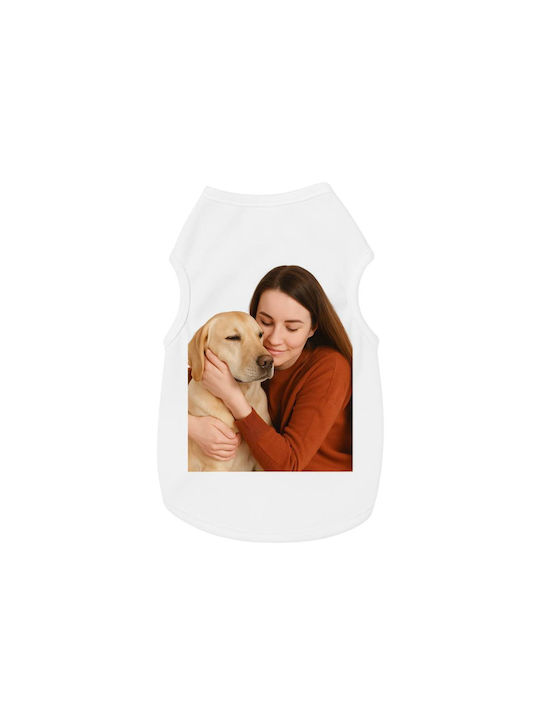 Woof Up Dog Shirt White XL