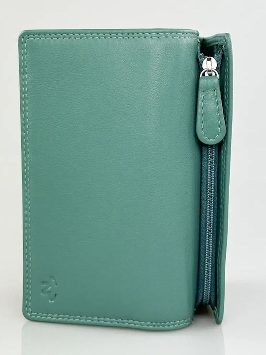 Large Leather Women's Wallet with RFID Green