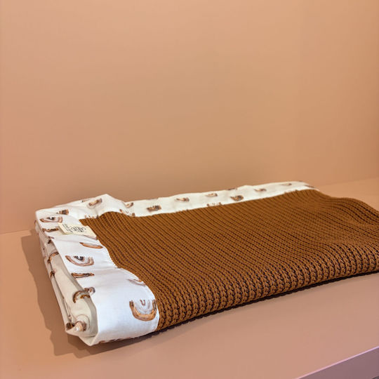 Grandes Suenos Babydecke Wickeltücher für Kinderzimmer Baumwolle Braune 75x100cm