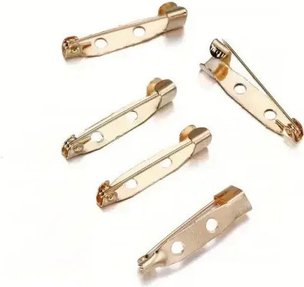 Sicherheitsnadel Klebe Löcher Silber 20mm 18 Stück 32-02