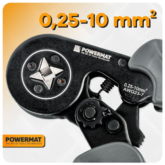 Powermat Cleste Sertizat Interval De Secțiune 0.25 - 10mm² Cu Mecanism Cu Clichet Lungime 175mm