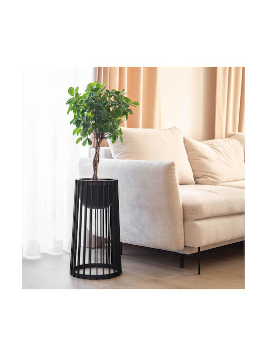 Insert Pot Flower Stands Loft Round Black 29 Cm