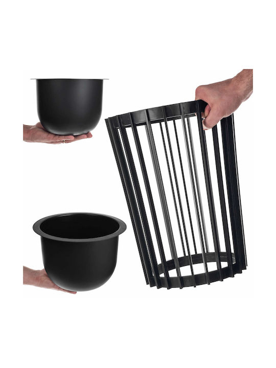 Standing Flower Stand Loft Double-sided Black 39.5 Cm + 2x Insert