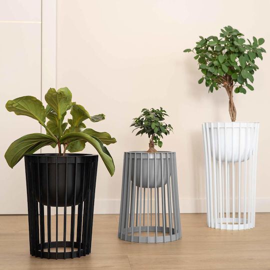 Standing Flower Stand Loft Double-sided Black 39.5 Cm + 2x Insert