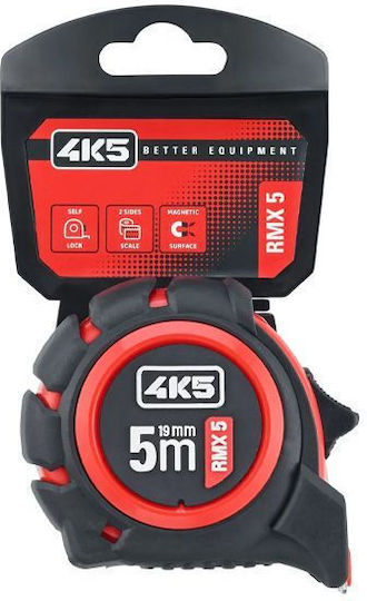 4k5 Rmx 5 Χαλύβδινη Μαγνητική Μετροταινία 5m 19mm