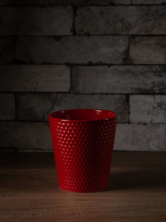 Vază Pentru Plante Ceramică Roșie Decorativă 13/14cm