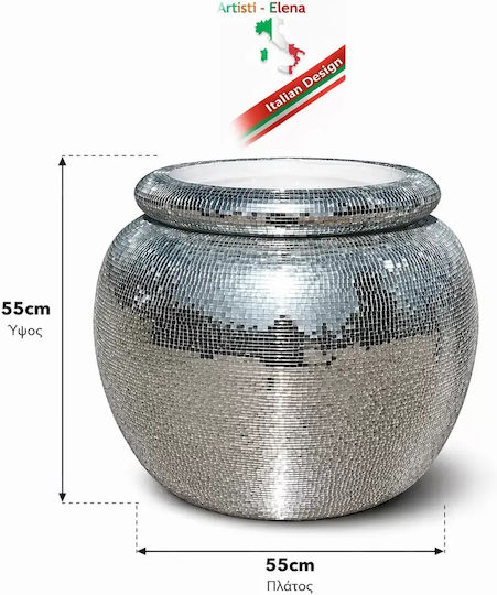 Vază Decorativă Pentru Plante Ghiveci Mirror 55cm Luxury Premium Stil Disco