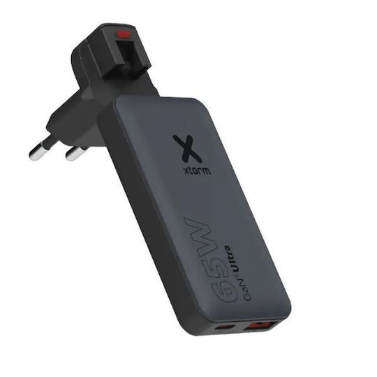 Xtorm Φορτιστής Χωρίς Καλώδιο με Θύρα USB-A και Θύρα USB-C 65W (Travel)