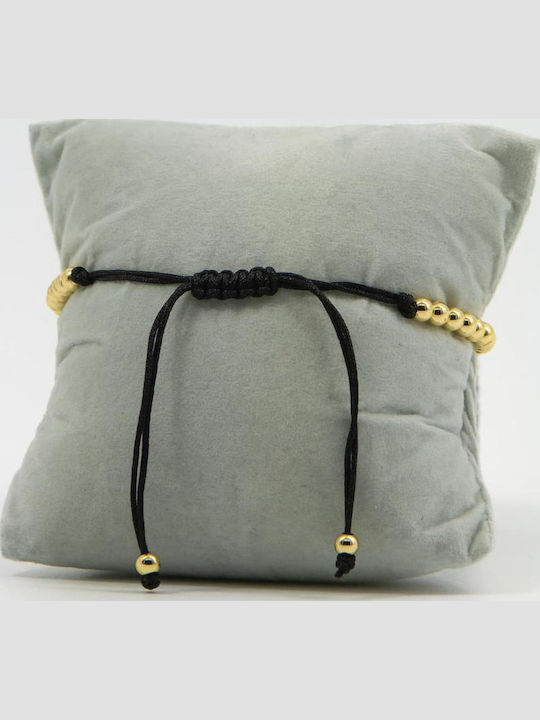 Women's Macrame Bracelet with Eye Design Made of Brass 13cm