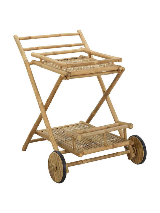vidaXL Κάβα Ποτών Ξύλινη με Ρόδες Καφέ 79x67.5x84εκ.