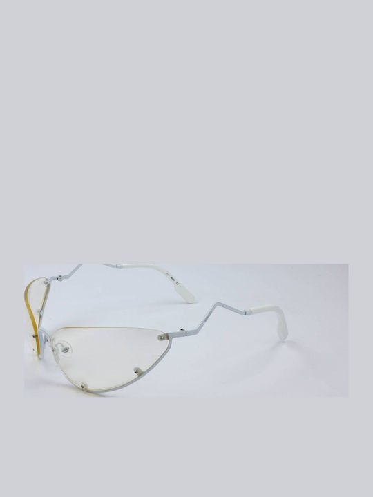 Kenzo Unisex Γυαλιά Ηλίου με Ασημί Σκελετό και Ασημί Καθρέφτη Φακό KZ40029U