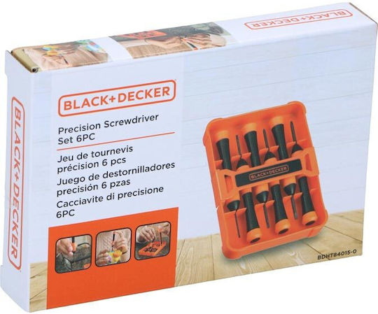Black & Decker Precision Screwdriver Set 6 Pieces