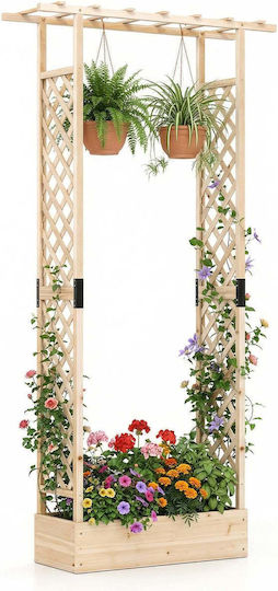 Costway Дървена Кутия за Саксии 227x35x110см