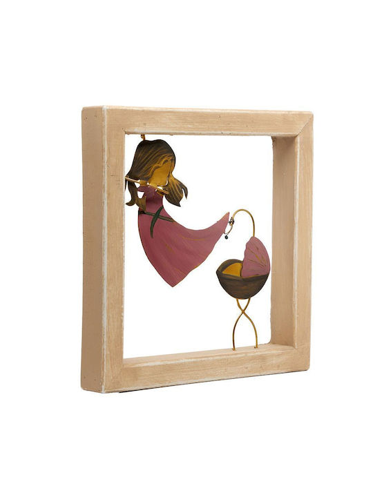 Epilekton Art 07-487 Handmade Tabletop Decor Frame Brass Baptism 20x20